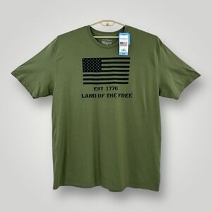 NEW General Standard Patriotic T-Shirt Men's 3XL Made in the USA 100% Cotton NWT